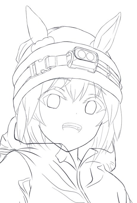釣りスカイ線画描いてる 