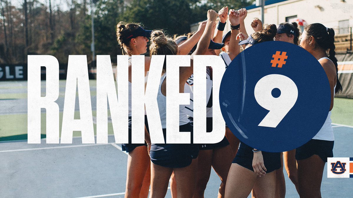 AuburnWTennis's tweet photo. 👀 Look who's moved into the @ITA_Tennis top 🔟! And we keep moving 🆙 in singles and doubles, too! 

#WarEagle https://t.co/QJUv07lBnm