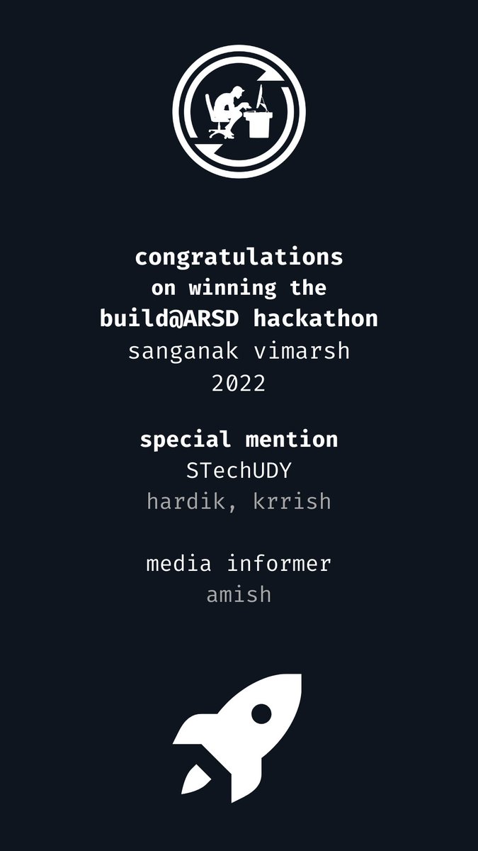 techathonarsd's tweet photo. Shoutout to some of the projects that caught our attention at the build@ARSD #hackathon! https://t.co/z5hUEWz6fd