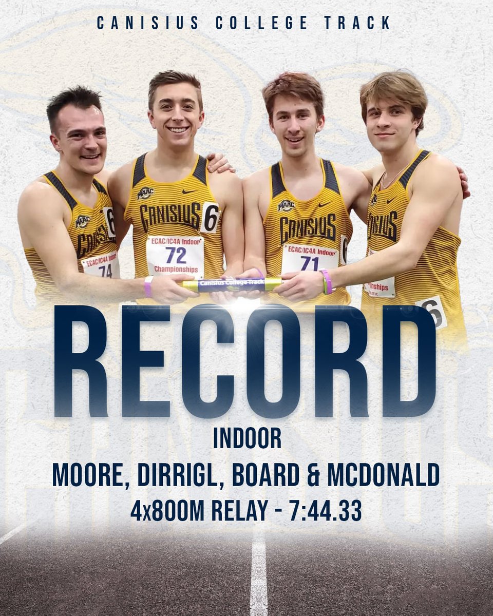 GriffsRun's tweet photo. 𝗧𝘄𝗼 program records at the ECAC/IC4A Championships. Bring on outdoor.

#Griffs https://t.co/GG19u2weFh