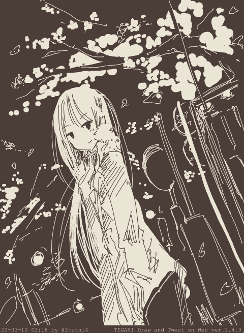 春を眺める余裕も無く #tegaki_dt 