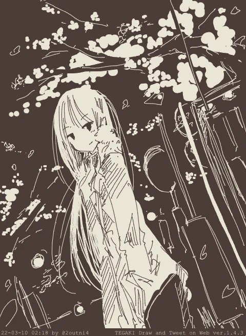 春を眺める余裕も無く #tegaki_dt 
