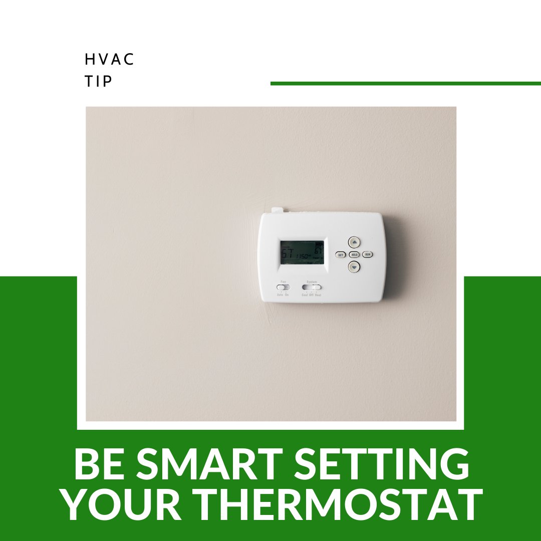 cartershvac's tweet photo. Even when we experience the highest of high temperatures in summer, it's important to be smart about setting your thermostat. A rule of thumb is to never run your thermostat lower than 20° lower than the outside temperature. https://t.co/5S848hyMzg