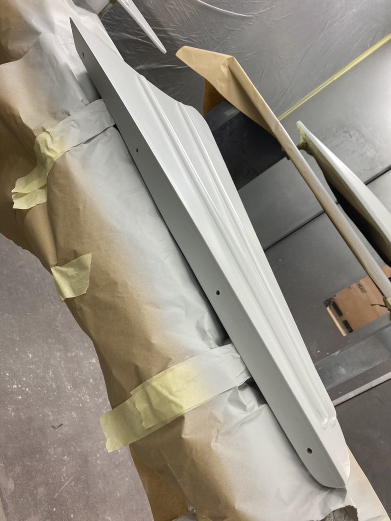 classiccarguru1's tweet photo. This afternoon the #Imagineered https://t.co/902MLRnJlh splash/mudguard winglet bucks have had a coat of high build primer
They will be prepared &amp; painted here @DowsettsCars with all the care we give our composite restorations to produce flawless surfaces ready for mould making😎 https://t.co/cyeSb3itMw