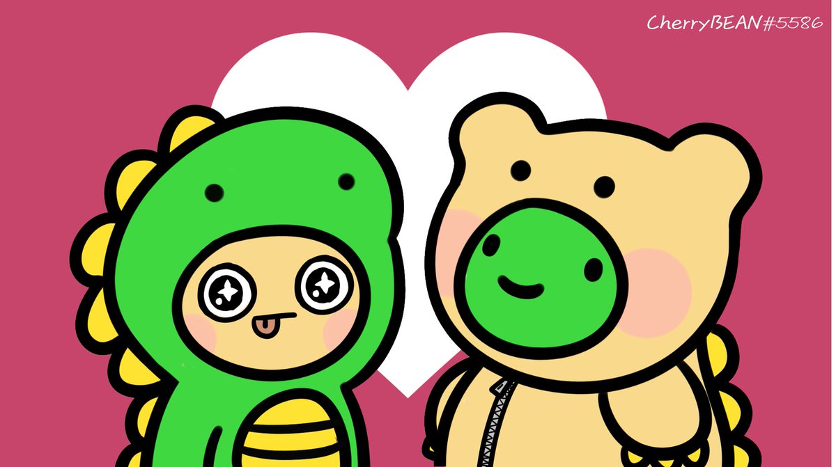 Yayaya2145's tweet photo. Hi @crayzillas 
This is my art of Crayzillas and Wonderpals that are cosplaying their best friend.
Can you tell which one is Zilla and which one is Pal?

🦖❤️🐻 
or 
🐻❤️🦖

#CrayzillasArt1 https://t.co/G6oHArULUB