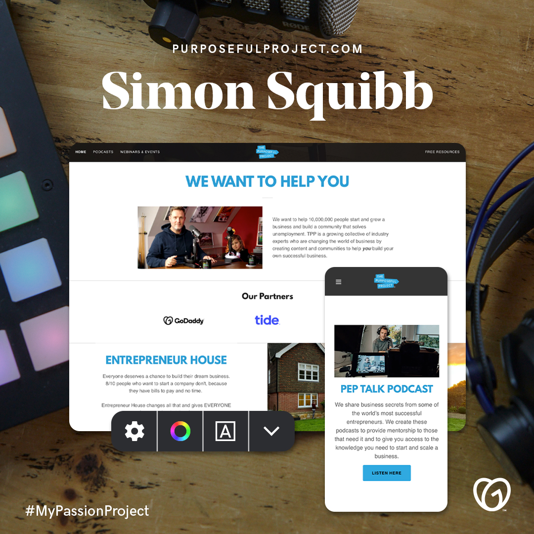 GoDaddyUK's tweet photo. When your passion is helping others pursue their passion, you need the perfect platform. #GoDaddyUK #MyPassionProject 

📸 @simonsquibb @purposeful2022 
🔗 https://t.co/c6mci2FLDN https://t.co/KdqHP9666y