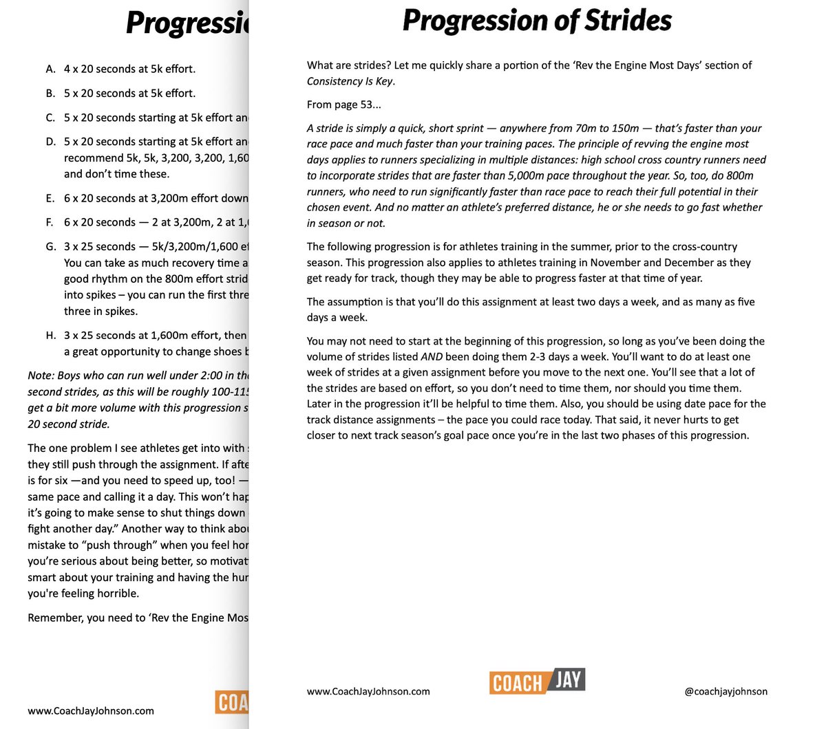 coachjayjohnson's tweet photo. HS Coaches: You can get my Progression of Strides PDF tonight via my newsletter.
Ideally, you were focused on this vital aspect of training in December and January, but if that's not the case you can simply follow the progression. #revtheengine
Sign-up: https://t.co/E3LsrMTQYb https://t.co/aDgQK80yLg