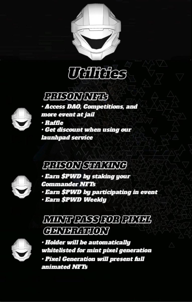 PrisonWorldsNFT's tweet photo. Our utilities show up!

If you use our launchpad in the future, you will automatically become our family in @solana, We’ll also update our utilities asap according to all of your requests.

Mint will happen in 2+ days, We hope it will run smoothly to prove our promise.

Gzz gzz🤖 https://t.co/73rk9JP7YG