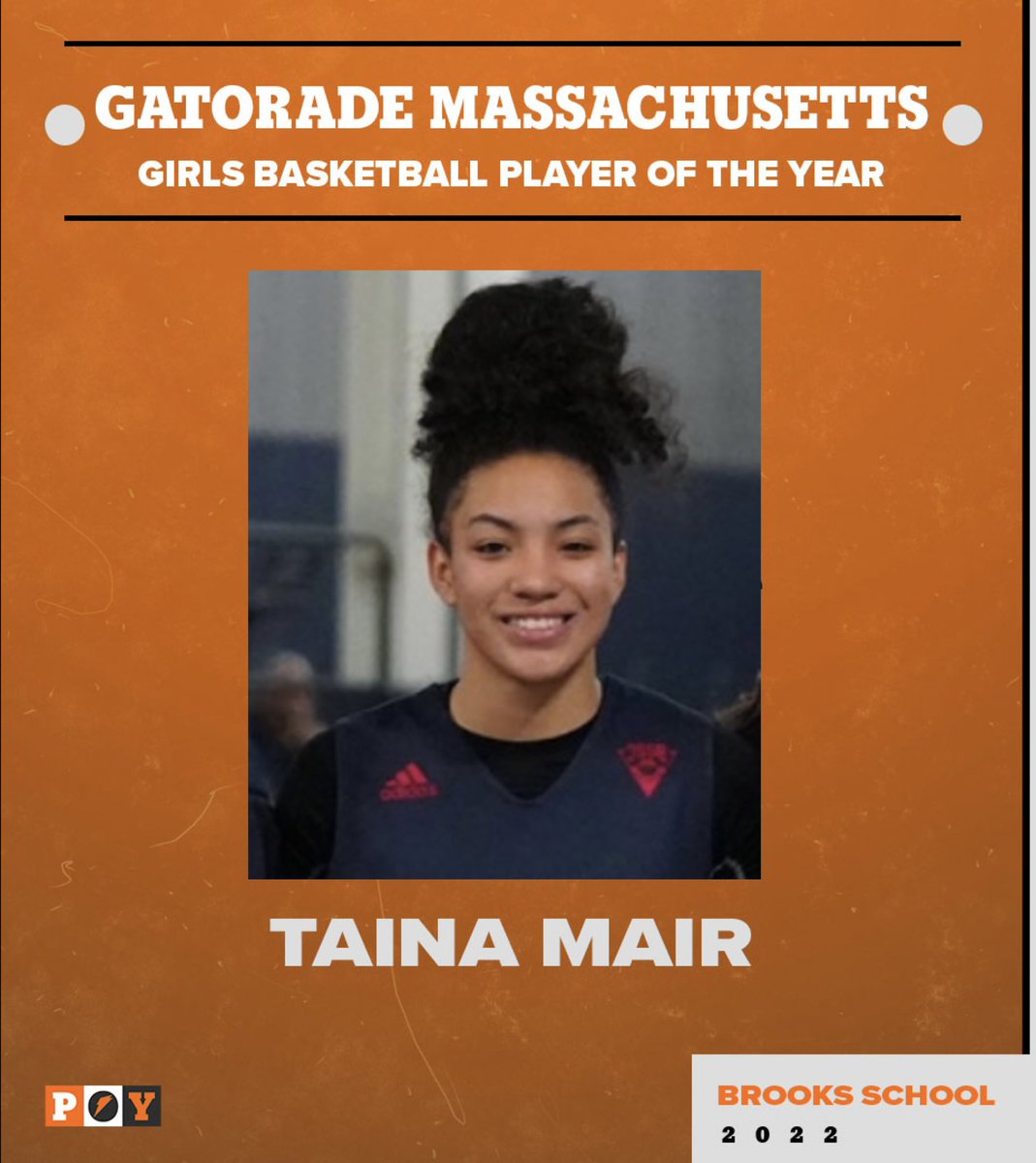 LadyRivals's tweet photo. Congratulations to Rivals ‘22 
Taina Mair on being named 
Gatorade Massachusetts POY 🎉🎉
@t_mair22 is a proven winner, dominating on the highest level of grassroots #3SSB &amp; @NEPSGBCA a 
3x NEPSAC champion &amp; mvp @bc_wbb is getting a 💎 @IAMCoachU1 @exposurebball_  #RivalsWay⚔️⚔️ https://t.co/wI0UhJXD0e