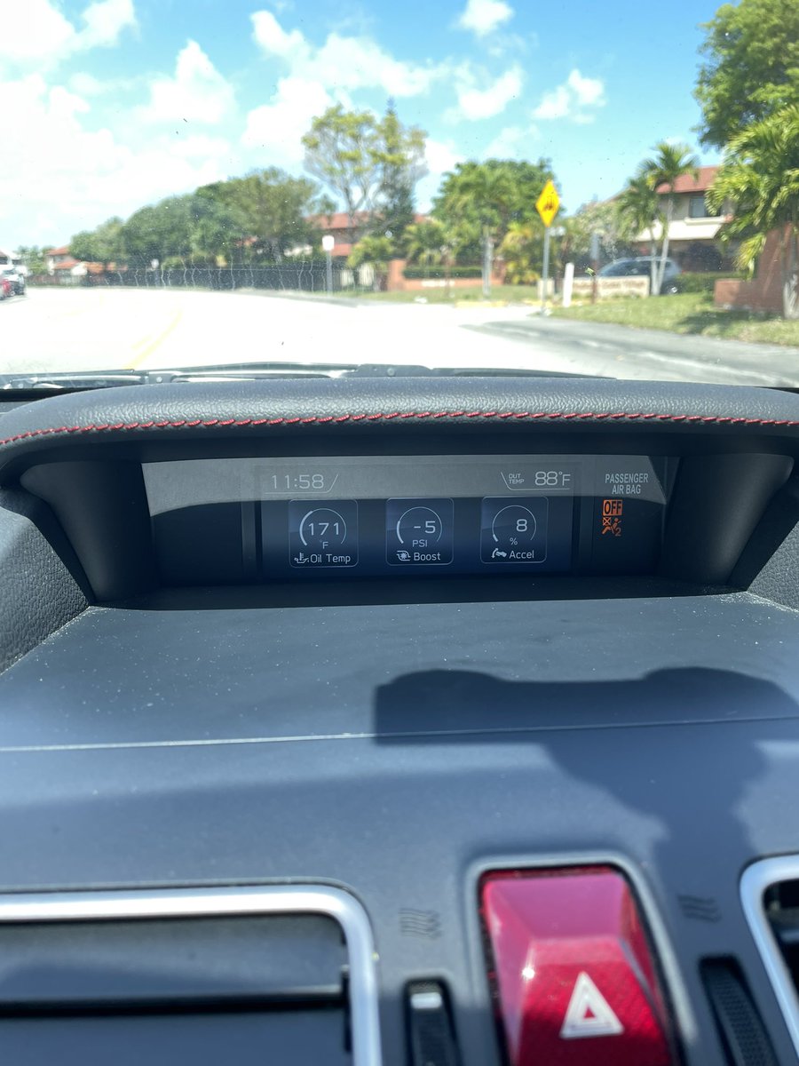 When gas is too high so you have to stay in negative boost to get good gas mileage 😆