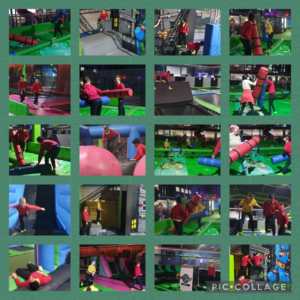 WallacewellPS's tweet photo. A fab day was had by P7 (who didnโt go to Blairvadach) at @flipoutglasgow โค๏ธ #freeforschools #exercise #freejumping https://t.co/wOgurzPPTt