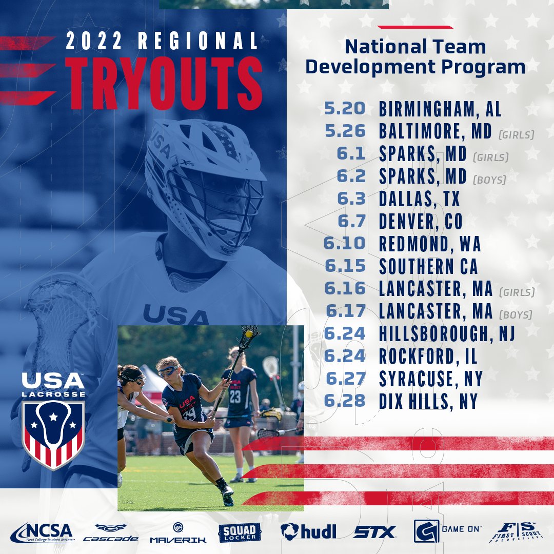 USA_Lacrosse's tweet photo. We're coming to a city near you. 🏙️

The National Team Development Program will be hosting USA Select Tryouts across the country this summer.

Register today and be a part of #ThePursuit ➡️ https://t.co/9tWc8BreBx https://t.co/7BHtWyvyxI