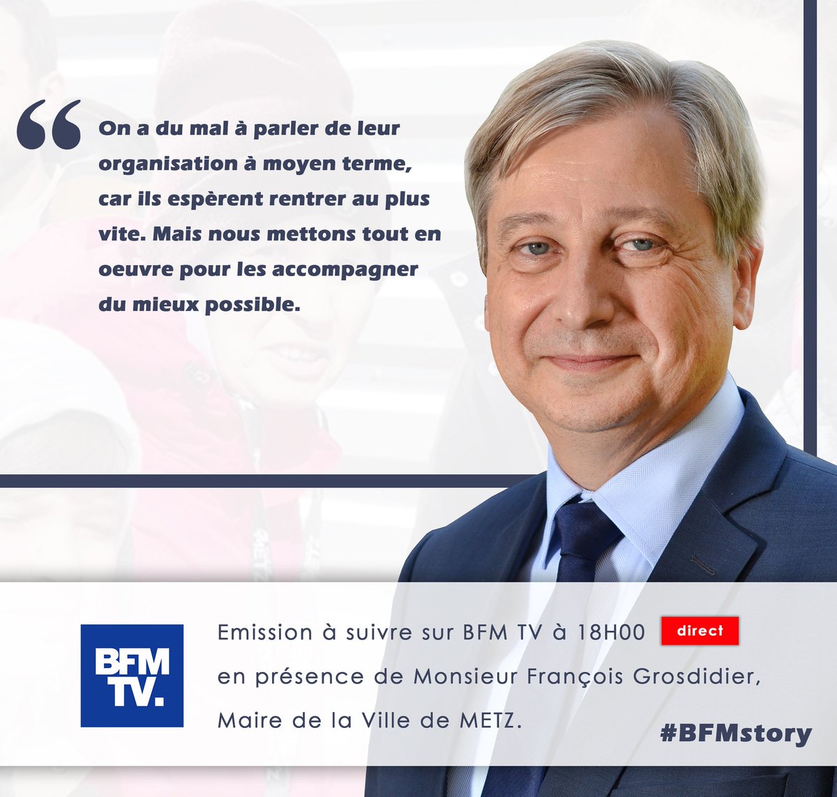 GrosdidierMetz's tweet photo. 🎥 À #Metz, nous mettons tout en oeuvre pour accompagner du mieux possible les réfugiés ukrainiens.
#BFMStory @BFMTV
#VilledeMetz #EurometropoleMetz https://t.co/Wsc9hqnrU1