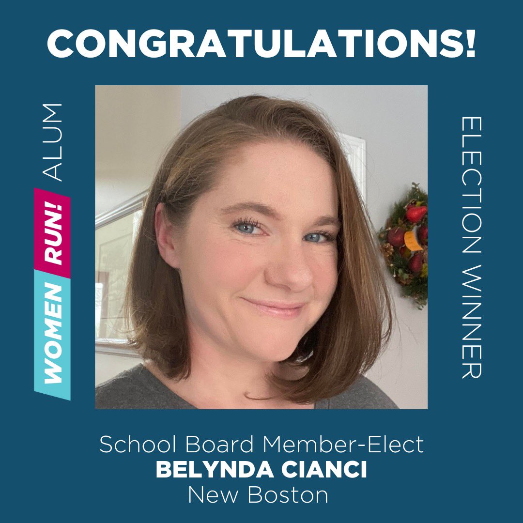 NHWomensFndn's tweet photo. Congratulations to #WomenRun alum and School Board Member-Elect Belynda Cianci for your win in New Boston!
#NHPolitics #NewBostonNH #TownMeetingDay #TownMeetingDayNH https://t.co/tts9yMSUkt