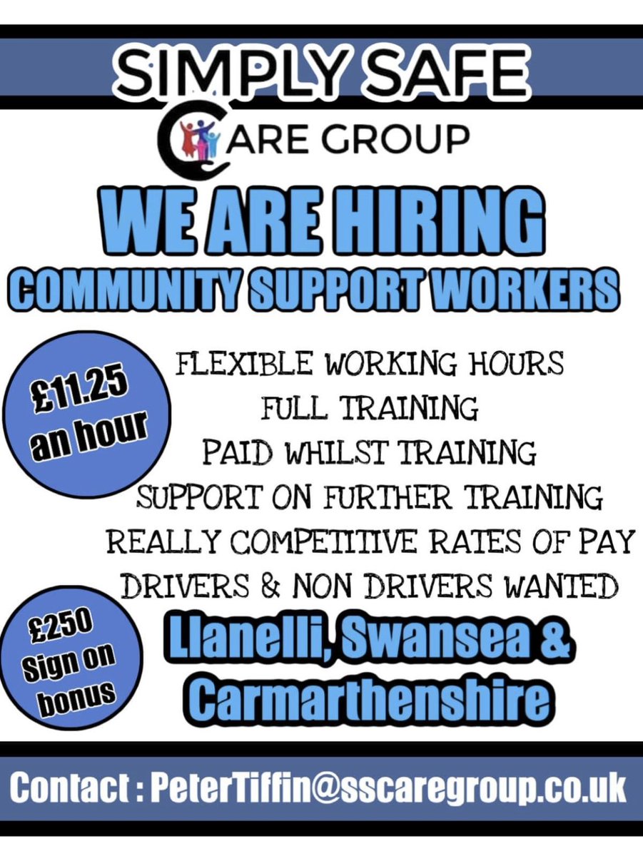 care_simply's tweet photo. 🔶POSITIONS AVAILABLE NOW🔸

💰£11.25 AN HOUR 
🗺 SWANSEA, LLANELLI &amp; CARMARTHENSHIRE 

📞CONTACT US TODAY ⌨️ https://t.co/EHChzp804A