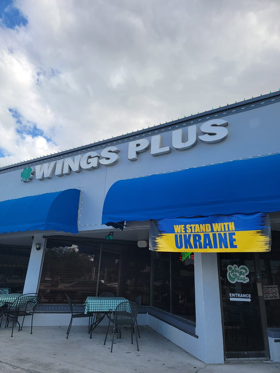 More good in Florida for a change <a href="/WingsPlus1/">Wings Plus</a> in Coral Springs. #WeStandWithUkraine