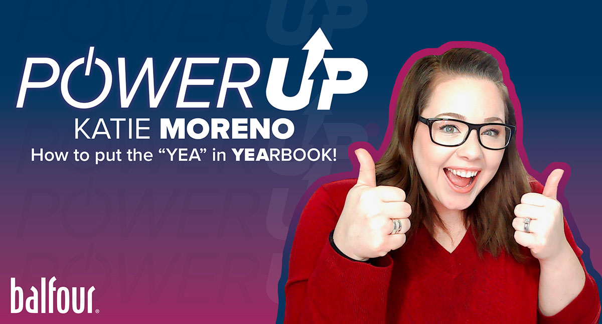 BalfourYB's tweet photo. Rev up productivity and staff bonding with a little joy. Join The Organized Adviser’s Katie Moreno as she shares 10 ways to make yearbook fun for the entire staff—even during deadline! #staffbonding #balfour #balfouryearbooks Watch anytime at https://t.co/A3DffJj43t https://t.co/56fgOy4SiF