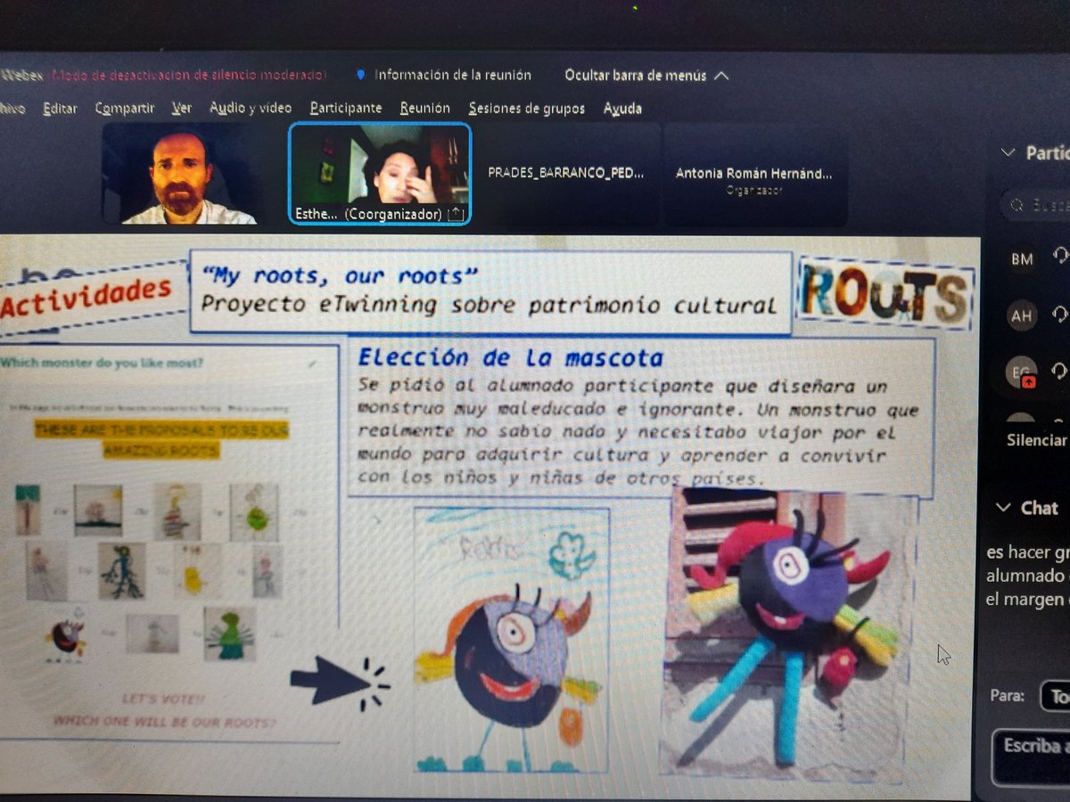 Jornadas Profundización de eTwinning de Granada. <a href="/esthergongue/">Esther González Guerrero🌱</a> nos muestra su proyecto 'My roots, our roots'. <a href="/cepbaza/">CEP de Baza</a>