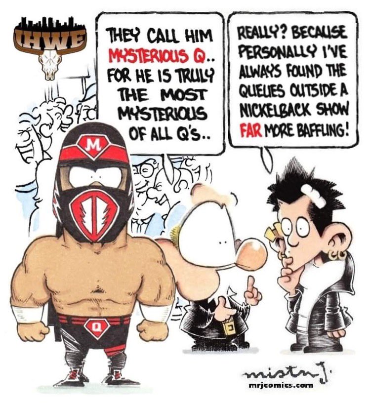 IHWEWrestling's tweet photo. @Da_Mysterious_Q in the 🌎 of @misterjcomics. 3.31.22 @RidgleaTheater #MysteriousQ in the #BOFW.
#IHWE #OldSchoolHustle
🎟-https://t.co/QaUFk6GSAj https://t.co/oil7pR8BMR
