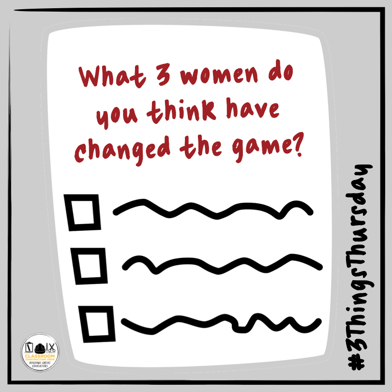 ClassroomCrews's tweet image. We think Susan Wojcicki, Sara Blakely, &amp;amp; Marillyn Hewson are killing it!  Share yours in the comments.

#3thingsthursday #teacherspayteachers #tpt @TpT_Official #youtube #susanwojcicki @SusanWojcicki  #sarablakely @sarablakely #marilynhewson @LockheedMartin #powerfulwomen