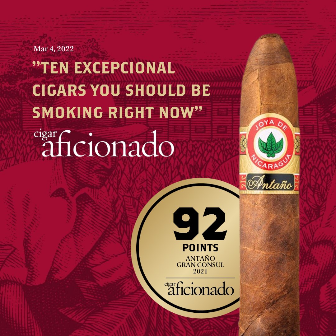 joyacigars's tweet photo. Antaño keeps impressing palates🔥🔥🔥

Are you a fan of this amazing vitola?

#JoyaDeNicaragua #KeepDaring #Antaño #GranConsul #CigarLife #CigarSociety #CigarAficionado https://t.co/4OhuwO6znY