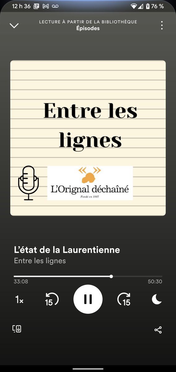 Notre deuxième épisode de notre podcast, Entre les lignes est maintenant en ligne. Disponible sur les plateformes numériques. 
 
#onfr #laurentienne orignaldechaine.com/entre-les-lign…