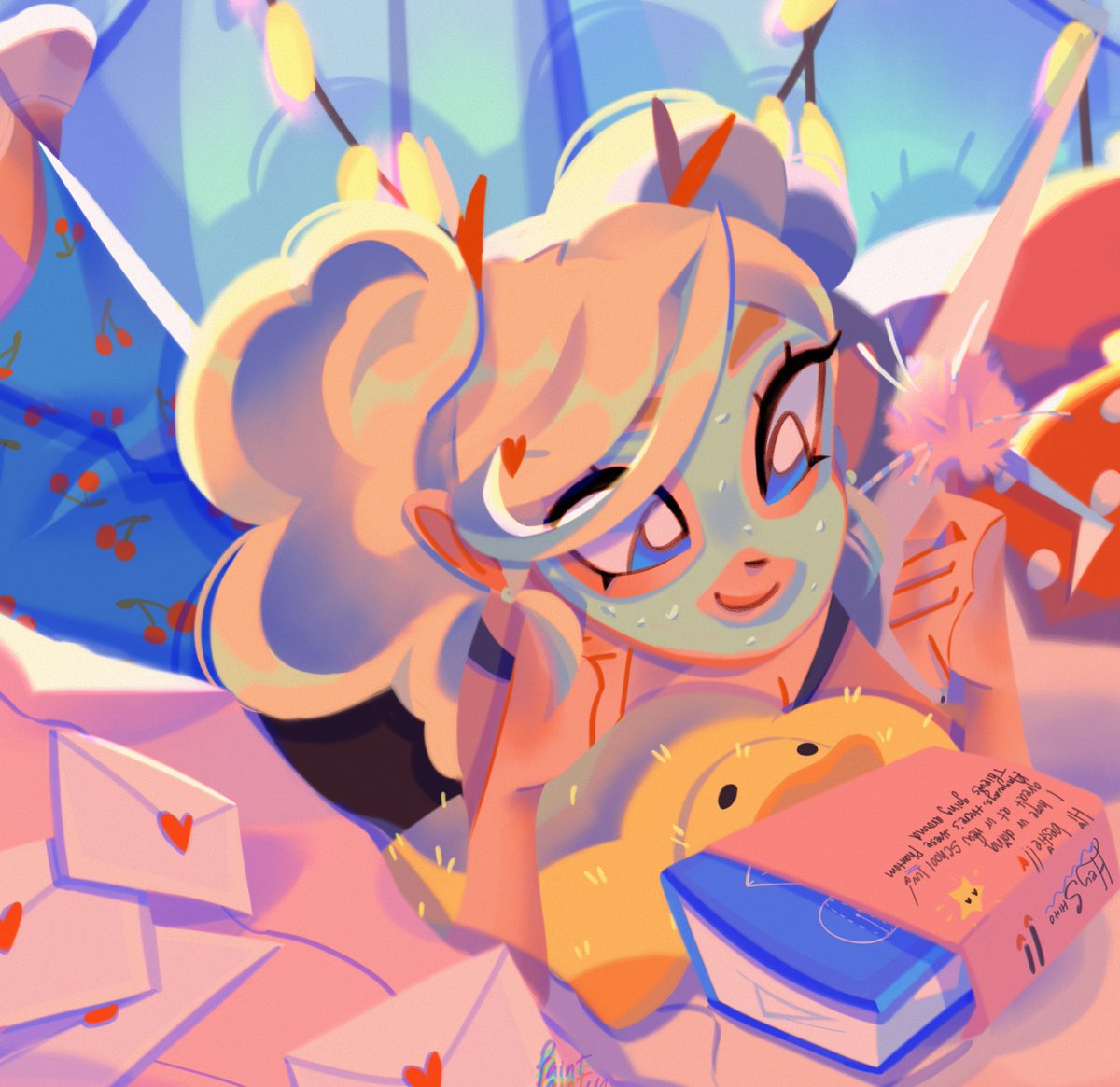 PaintVividly's tweet photo. hi hi im angelina and im a digital artist who likes videogames☀️

💌about me + portfolio
https://t.co/UhbHjiSMCb 

💌art ONLY account 
@paintvividlyArt https://t.co/7tpDzySg9h
