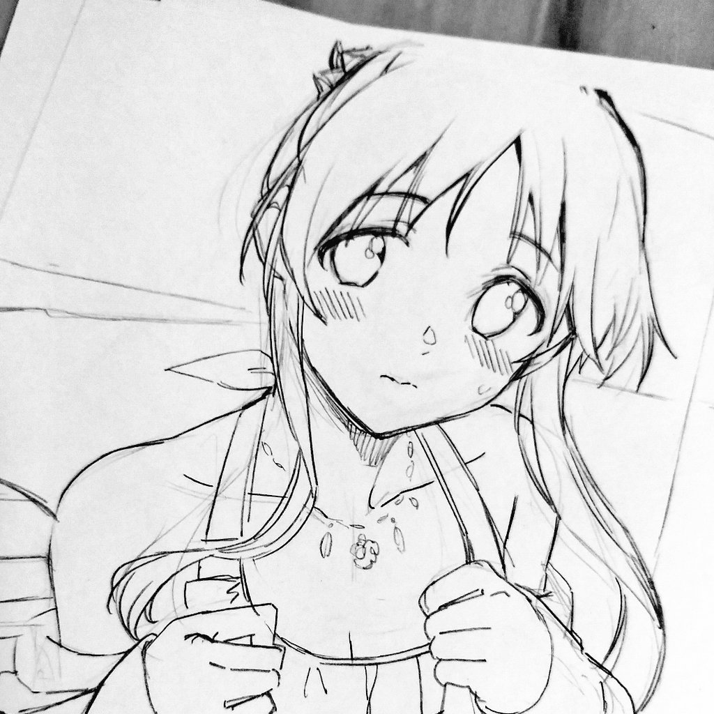 今日はあんまり描く時間取れなかったから描きかけの藍子ちゃんだけ置いておきますおやすみ 