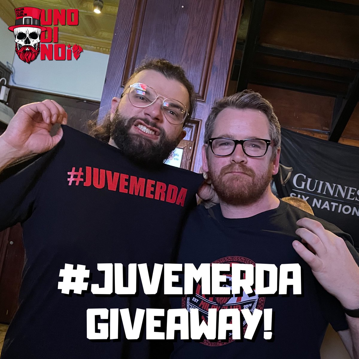 MilanClubDublin's tweet photo. A few years ago we gave away 100 #JUVEMERDA shirts to Milan fans for free during a Milan-Juventus match! 👊🏻 

We now have 3 spare ones (only sizes L and XL) to give away 👀

To enter to win one👇🏻
• Follow us
• RT this tweet
• Reply with size (L or XL)
#SempreMilan #UnoDiNoi https://t.co/AgVNPevgk6