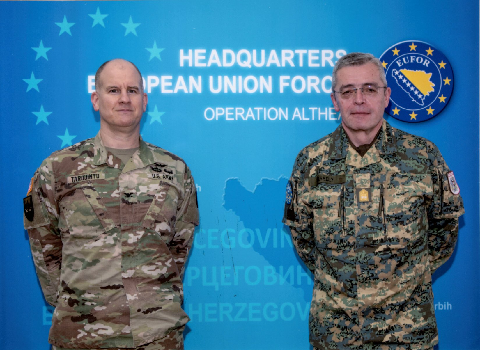 US Embassy Sarajevo on Twitter: "Colonel Michael Tarquinto, the U.S. Defense Attaché, met today with Major General Anton Wessely, Commander @euforbih, to discuss the security situation in Bosnia-Herzegovina, support to the Armed
