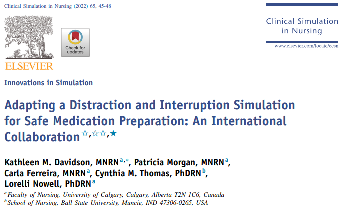 lorelli_nowell's tweet photo. 📣Innovative simulation to help prepare #nursing students for distractions and interruptions in practice. Published in @ClinSiminNursing by @ucalgarynursing and @BallState faculty. Read all about it here 👇
https://t.co/nU4P4wm87g https://t.co/b80gcwIUCL