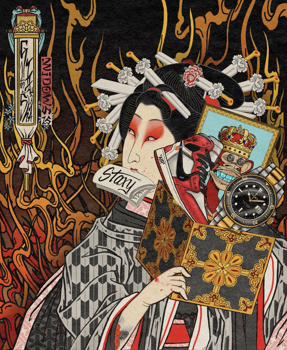 GeishaWidows's tweet photo. 🔥Day 5 #NFTGiveaway🔥

We're mixing it up today, no more easy entries!🏋️

Prizes: 1x Senshi NFT👹 + $20 @LuckyShogun credit🎰

Enter:
👉Like, RT
👉Share the Geisha pic on your IG story and tag @battlefornippon

⏰48hrs

#30days30giveaways https://t.co/DgJmrK0Jmu