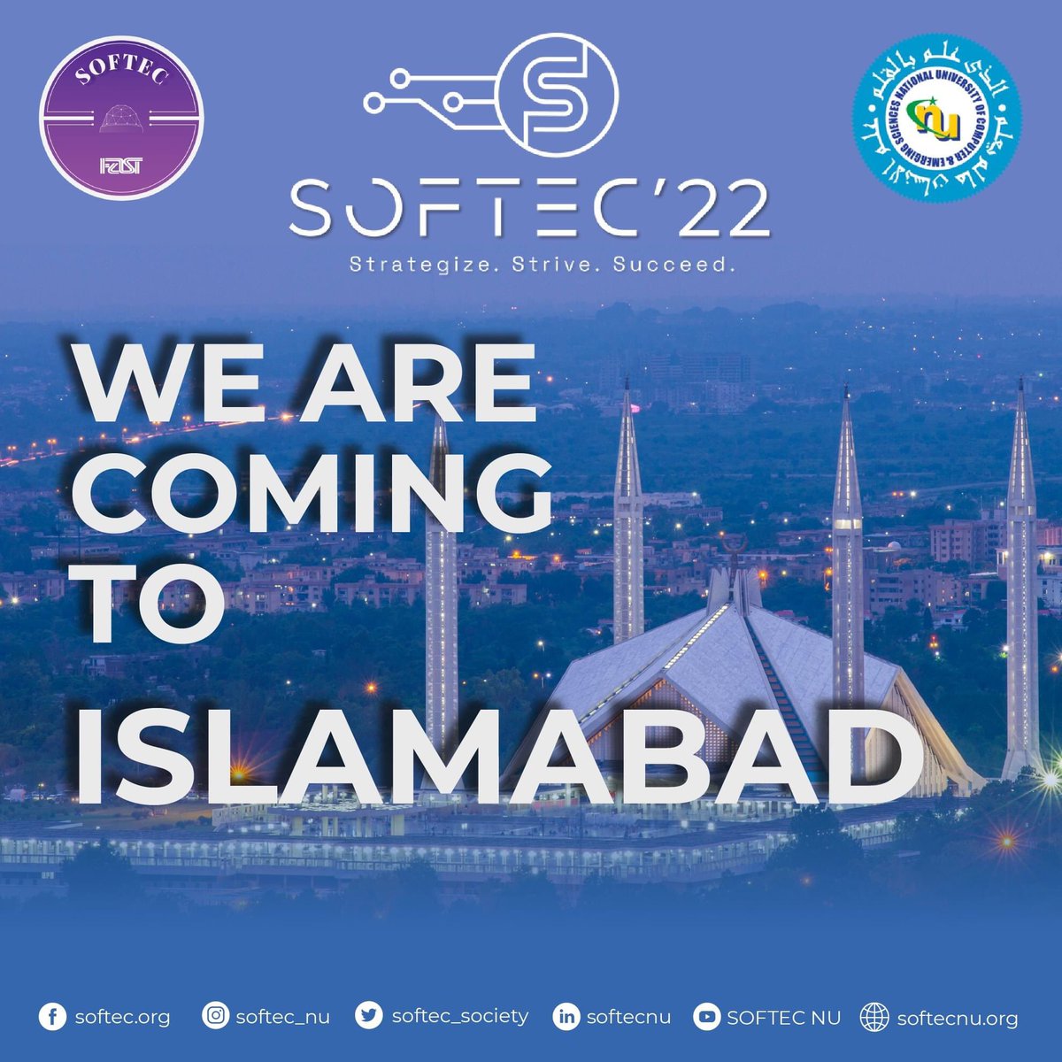 softecfast's tweet image. Islamabad! Here we come!! Team SOFTEC;22 is coming to Islamabad to conduct various seminars and visit numerous universities to create awareness about SOFTEC. Stay tuned for more.

#softec2022