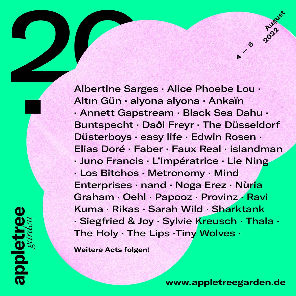 appletreegarden's tweet photo. Unser Line-Up wächst! 🍎🌳♥️ #atg202222 https://t.co/rQwGFYRfU9