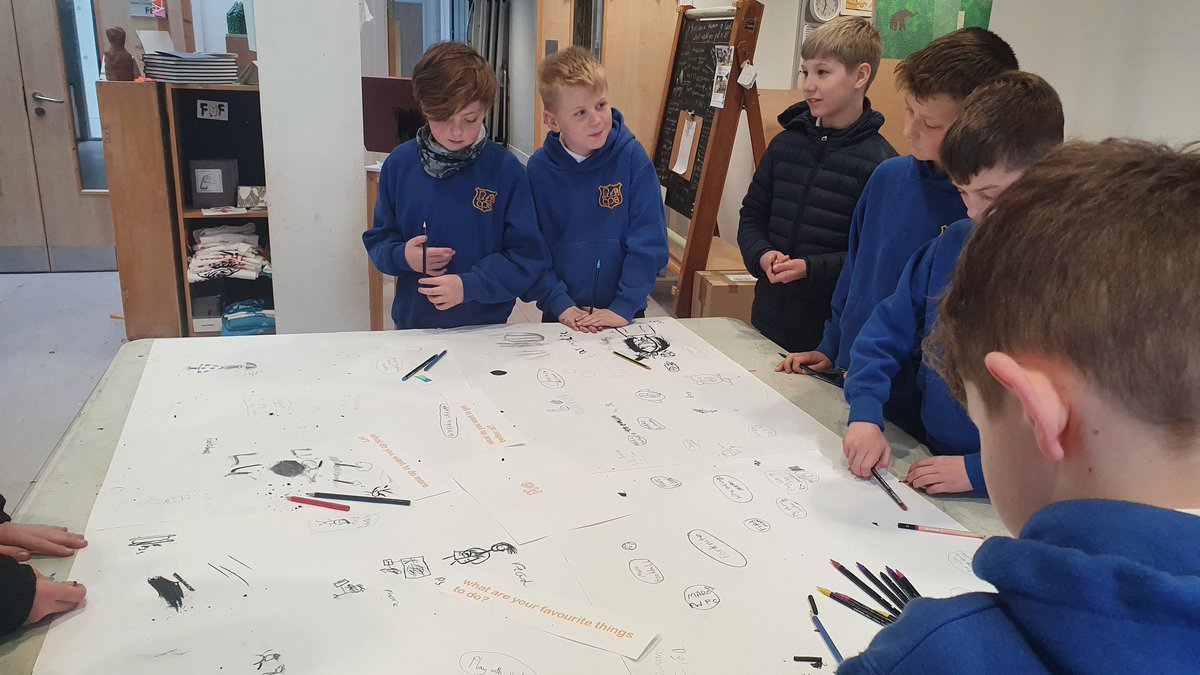 MissW__'s tweet photo. Our Primary 7s had a great day at @Room13Int today. It was great to get back in the studio with Richard. We were looking at how we would like to improve our local community and wider world. The children have some wonderful ideas. #Globalcitizens @Caol_Primary https://t.co/D40lYZwSjh