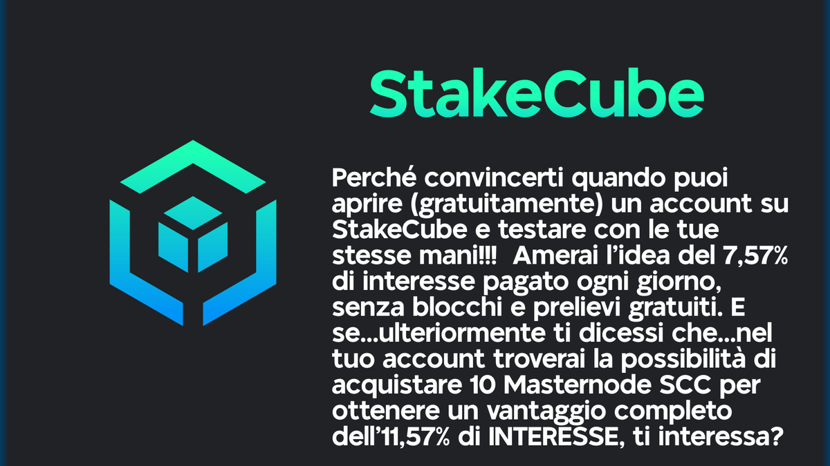 _Akerra_'s tweet photo. @stakecube ti segue in ogni fase del percorso! Usa la piattaforma per abbracciare il nuovo mondo. Segui i post futuri per imparare le basi. Impara e guadagna di più!  #blockchain #SCC #Trivia #community #Crypto @nftitalia @NFTItalianews  #Bitcoin https://t.co/XKyggfhil3
