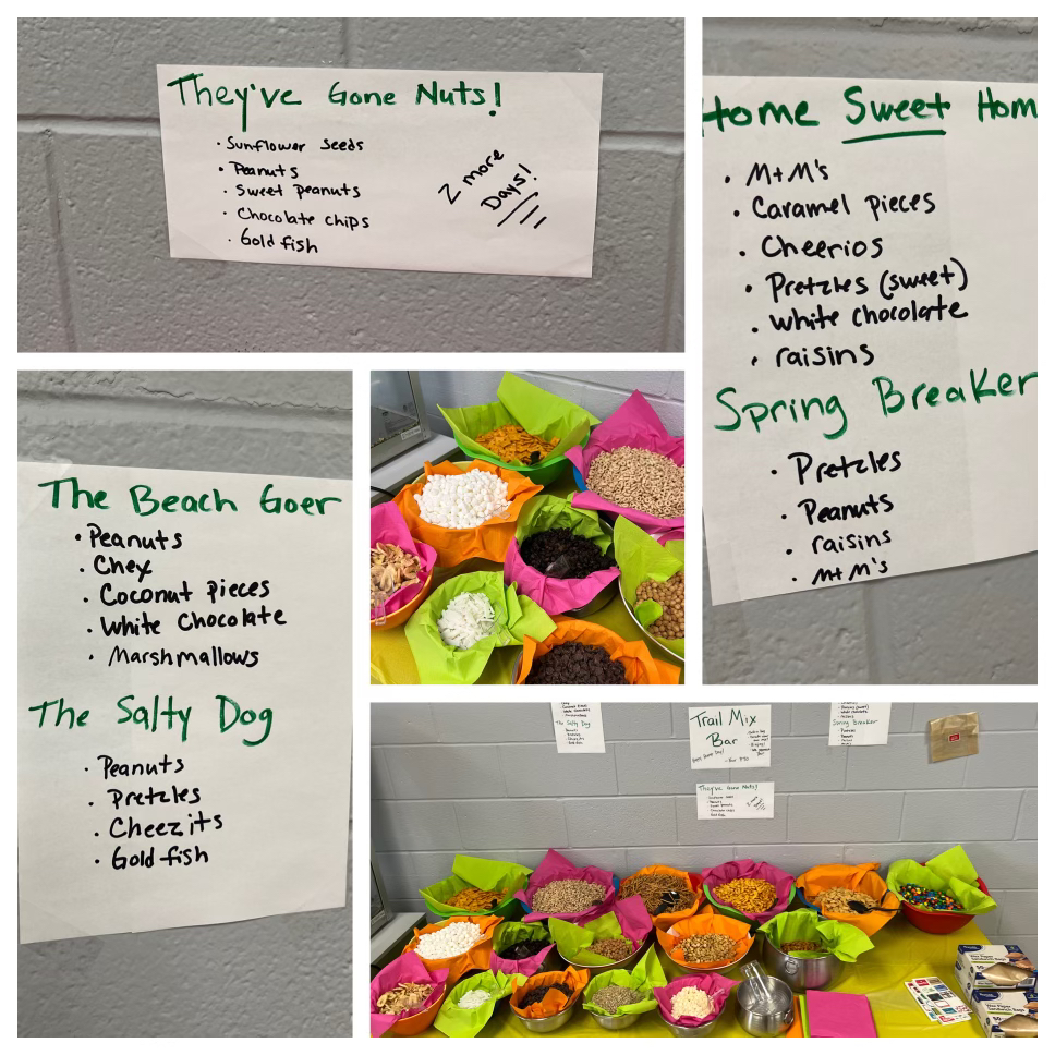 LJSHawksPTO's tweet photo. LJS PTO treated staff to a Trial Mix bar today in hopes of giving them enough energy to make it 2 more days! Spring Break here we come! https://t.co/gYeUtmMdxP