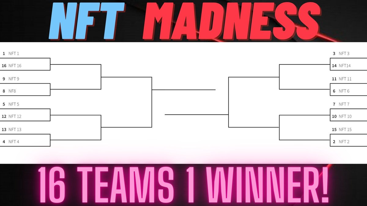 undervaluedai's tweet photo. In honor of March Madness coming up I am going to do "NFT" Madness! Which will be a competition of 16 NFTs competing in a series of polls on what NFT is the best in terms of The team, community, utility & art!
Winner gets a SPECIAL GIFT from me on my YT Channel!
Who wants in? https://t.co/VTtKs9uVof