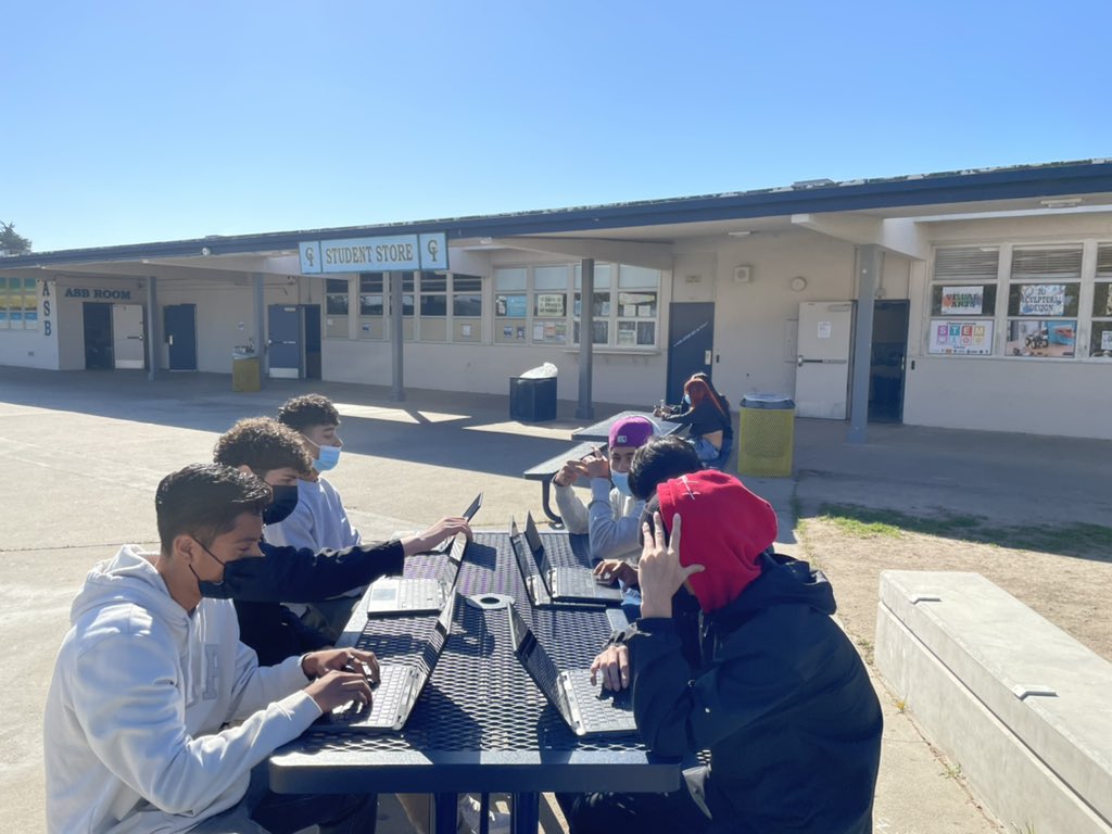 DSantosCI's tweet photo. @cihs_raiders juniors using @Flipgrid to discuss and respond to classmate’s views on Gatsby’s tragic downfall at the end of The Great Gatsby! https://t.co/DjGCJ6lT10