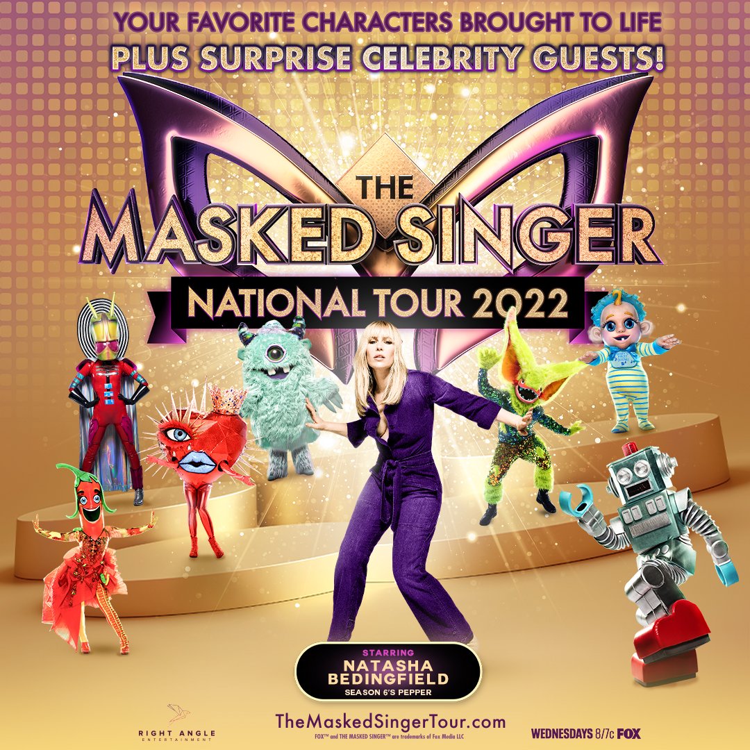 OutbackPresents's tweet image. #ICYMI: Singing sensation @natashabdnfield has been announced as the host of #TheMaskedSingerTour! This one-of-a-kind live experience featuring fan-favorites from the @MaskedSingerFOX TV show will be making its way across the country this summer. themaskedsingertour.com