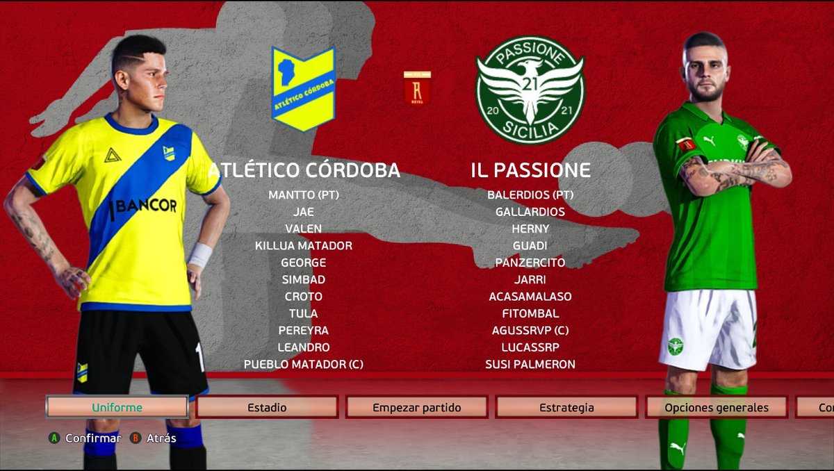 ¿Hoy? sí, hoy HAY COPA.
Y esta vez les garantizamos que no se va a suspender
Partidos (en orden) :
<a href="/InstitutoSCC/">Instituto SCC ❁</a> vs <a href="/ofNacional10AM/">𝐂𝐥𝐮𝐛 𝐍𝐚𝐜𝐢𝐨𝐧𝐚𝐥 𝟏𝟎𝐀𝐌 ⭐🇱🇺</a> 
@FutbolCSplinter vs <a href="/Bocabaret_/">Bocabaret ❁</a> 
@Nargpoli1926 vs <a href="/RiverGang3/">River Gang</a> 
<a href="/AtletlcoCordoba/">Atlético Córdoba 🇺🇦</a> vs <a href="/ilPassione/">𝙄𝙇 𝙋𝘼𝙎𝙎𝙄𝙊𝙉𝙀 ❁</a>