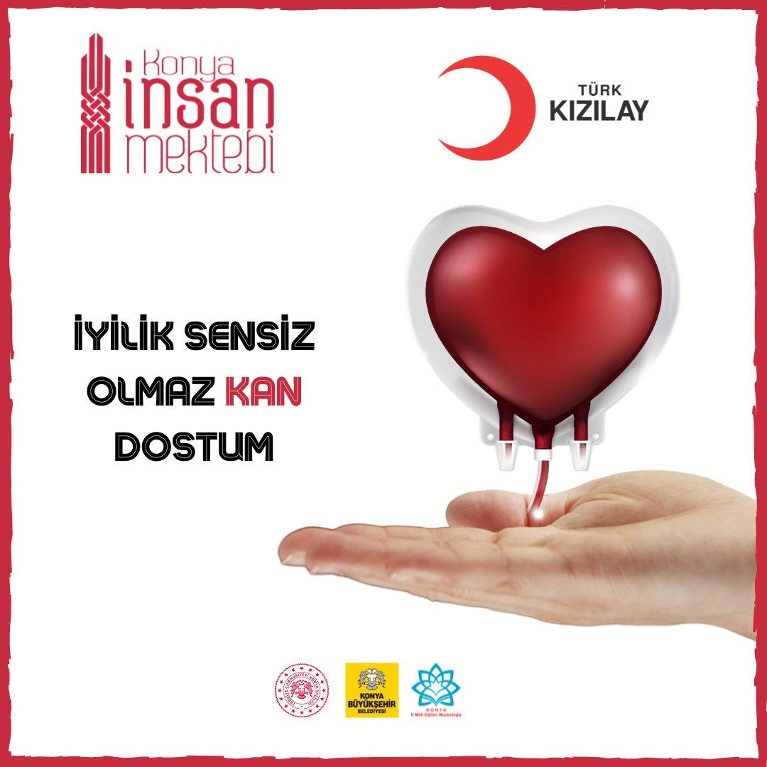 OkanTekkalan's tweet photo. Bu yüke birlikte omuz verelim. Sensiz olmaz kan dostum.
#BizeBirİnsanMektebiLazım 
#OkulumdaKanpanyaVar
@tcmeb
@TCKonyaValiligi
@Konyabuyuksehir
@drkerem 
@u_ibrahim_altay
@konyamem
@SeyitAliBuyuk
@insanmektebi
@KanverOrg
@Kizilay https://t.co/LxXkQmK3Jg