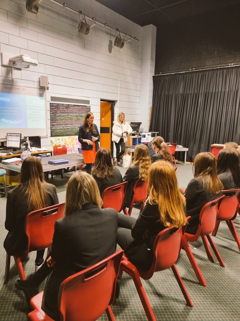 Thank you to Mrs Wardley from the English Deprtment and Katie - another of our Y13s - who took the time out of their day to speak about how drama is supporting their careers #NCW2022 #creativeindustries