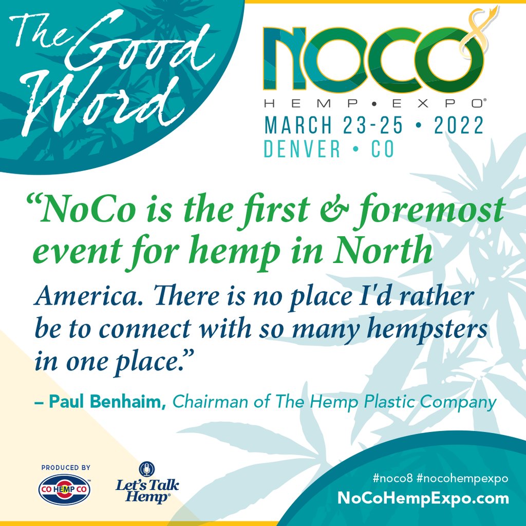 NoCoHempExpo's tweet photo. Calling all hempsters to Denver, March 23-25th! π’
#NoCoHempExpo welcomes hemp industry thought leaders & innovators from around the globe to learn, share, and grow together.
.
.
.
#hemptser #hempplastic #hempconference #revolutionrising https://t.co/qegOJsVtb6