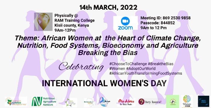 We will be celebrating women right from the heart of Kisii County. In a School shaping the young men and women to redefine how we eat and what we eat. Block your calendar and join us.
#women #AdoptOurWorld
#AfricanYouthTransformingFoodSystems