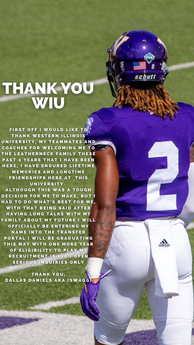 DanielsDallas2's tweet photo. Officially entered my name in the transfer portal as a May grad transfer recruitment 100% open (serious inquiries only) https://t.co/n1aZQG2laH