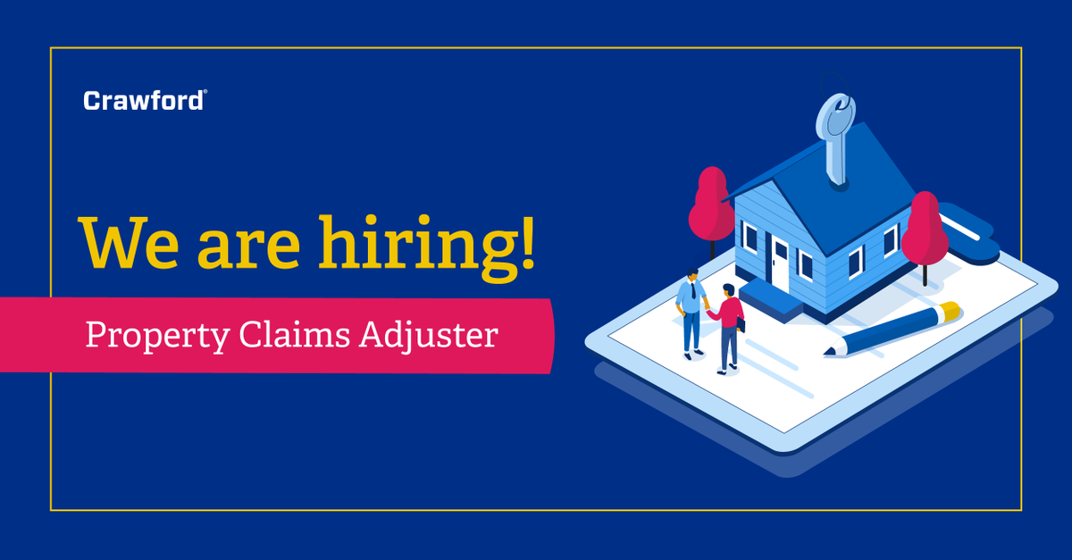 Crawford_Canada's tweet photo. We’re hiring Property Adjusters! If you have experience or a special interest in managing commercial and personal property claims through loss investigation, we want to hear from you. Excellent communication skills are a must! 

Apply now: https://t.co/oeK7TChFfp #CrawfordCareers https://t.co/IQV5vZ3kfX