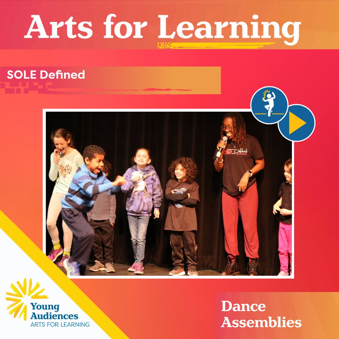 yaaflorg's tweet photo. IN-PERSON & ON-DEMAND: Join SOLE Defined’s The REMIX Assembly for an interactive performance that fuses Hip Hop music with Tap and Stepping, bringing audiences dancing along the way. Link in Bio!
#Arts4Learning #YAArtistSpotlight #YADance https://t.co/VwEXLGilJq