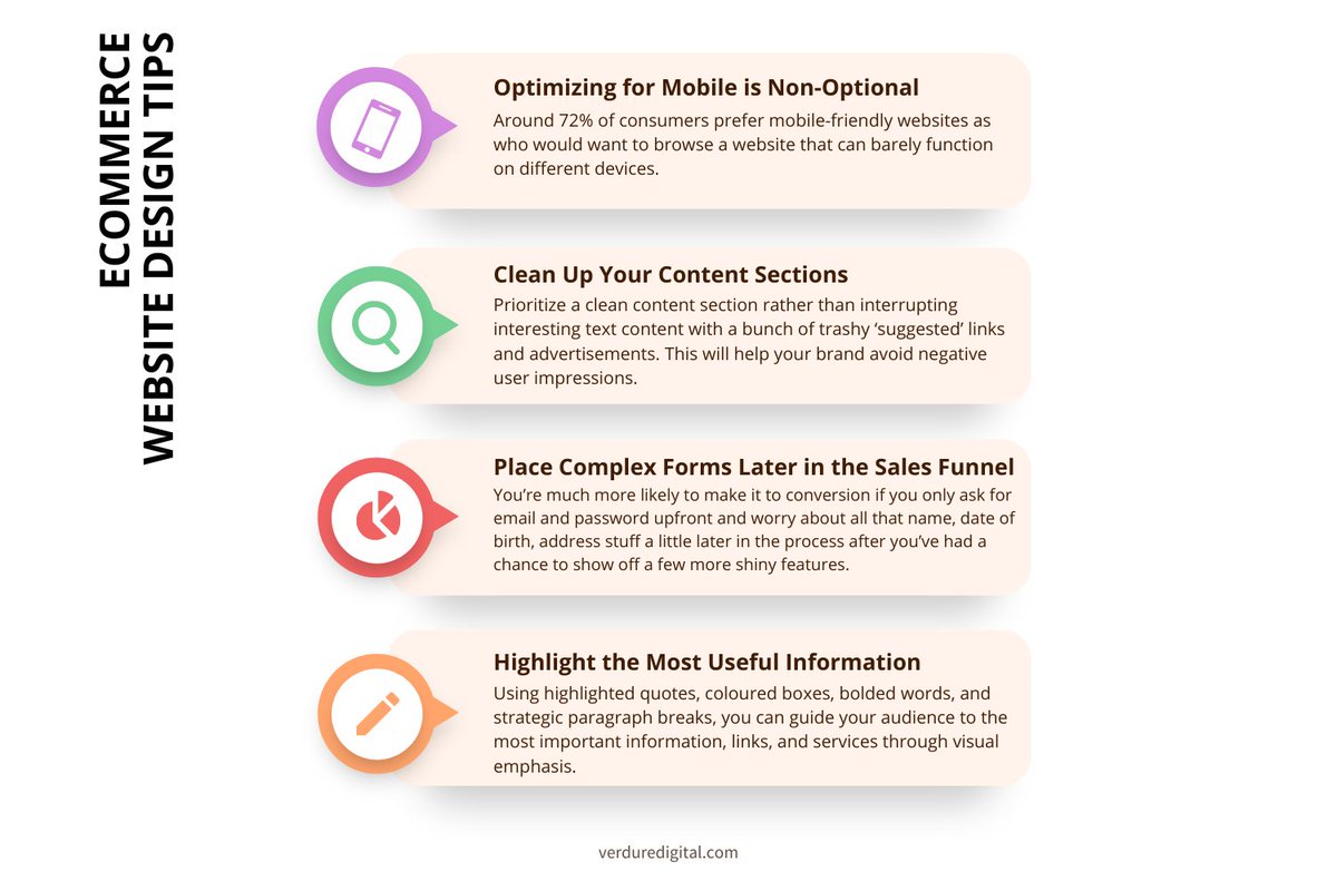 VerdureDigital's tweet photo. Every business website needs to keep up with the times and the expected interacted features of today.

What are the latest necessary web features you may ask? Well here are some of the top eCommerce website design tips.

👉 Click the link to learn more:
https://t.co/gzRoGClhN7 https://t.co/QIAEVYdbjI
