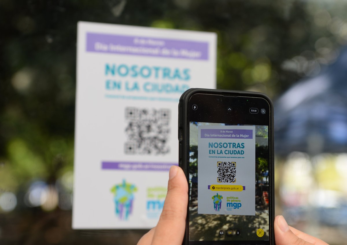 generomgp's tweet photo. Compartimos una nueva conmemoración por el Día Internacional de la Mujer. 
Por la mañana presentamos el Código QR "Nosotras en la ciudad", que fue instalado en puntos estratégicos y que permite acceder a un portal con todos los servicios que el municipio ofrece a las feminidades. https://t.co/vxLoSWVpPT